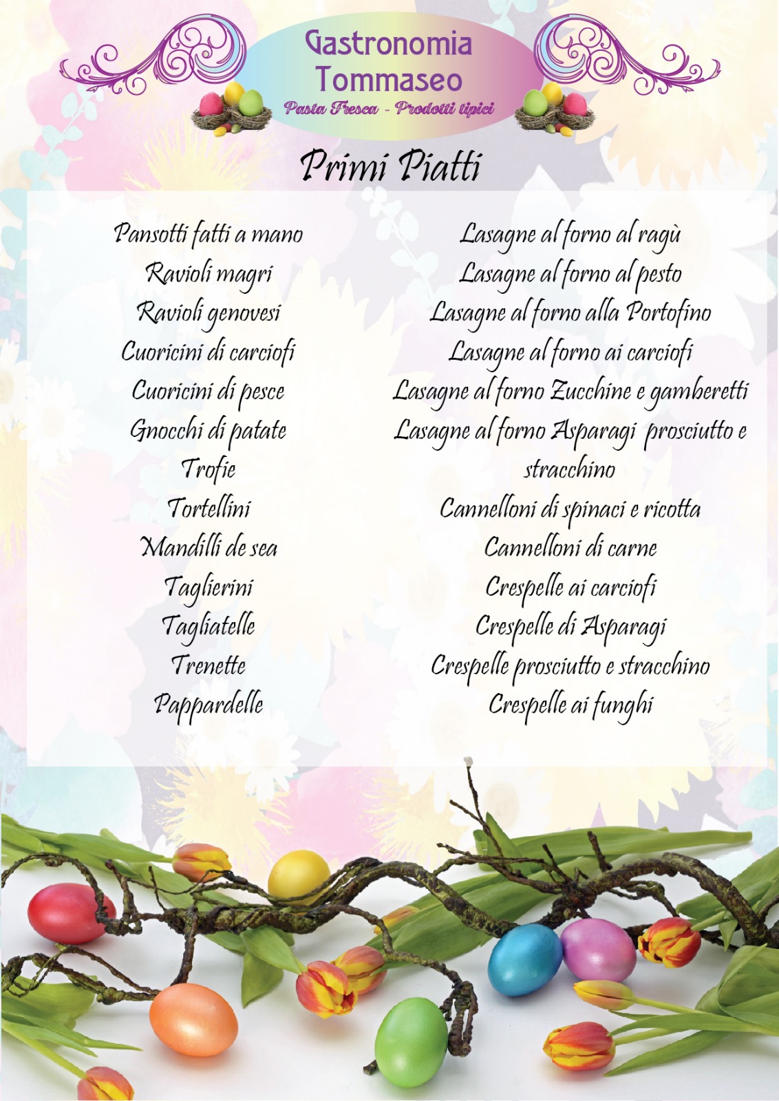 Menu - Gastronomia Tommaseo